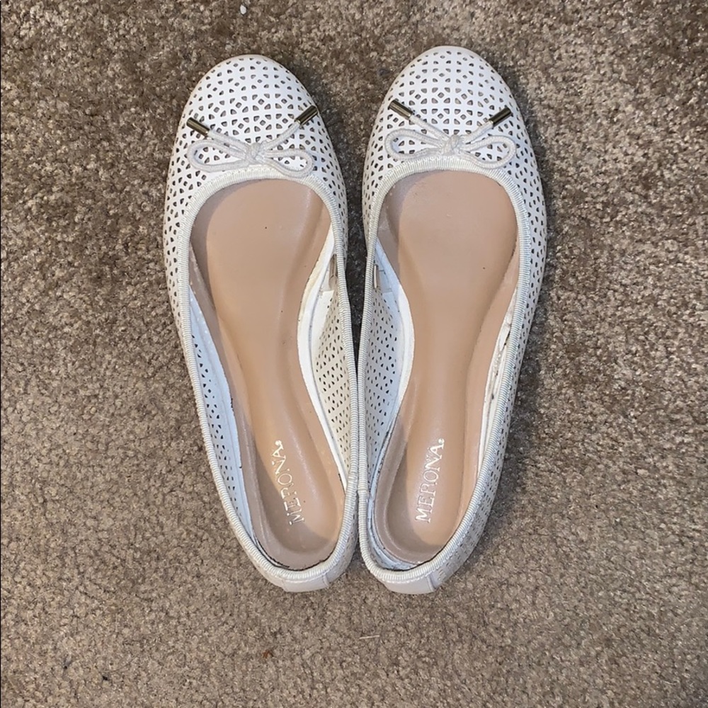 Merona White Bow Flats from Target